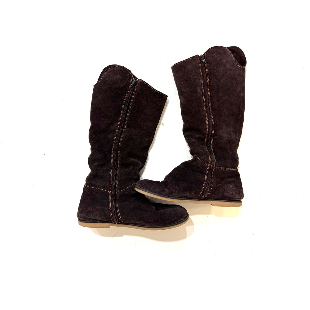 EMU Australia Boots Womens Size 10 Brown Suede Shearling Lined Mid Calf Zip‎